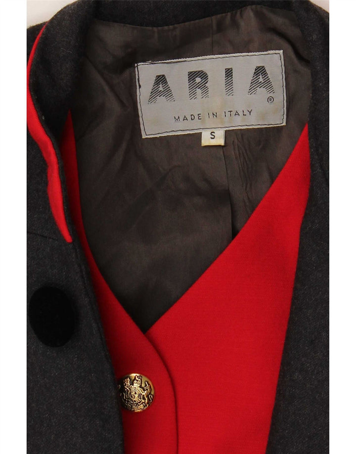Aria Chaqueta tipo blazer corta con doble botonadura para mujer UK 10 Small Grey