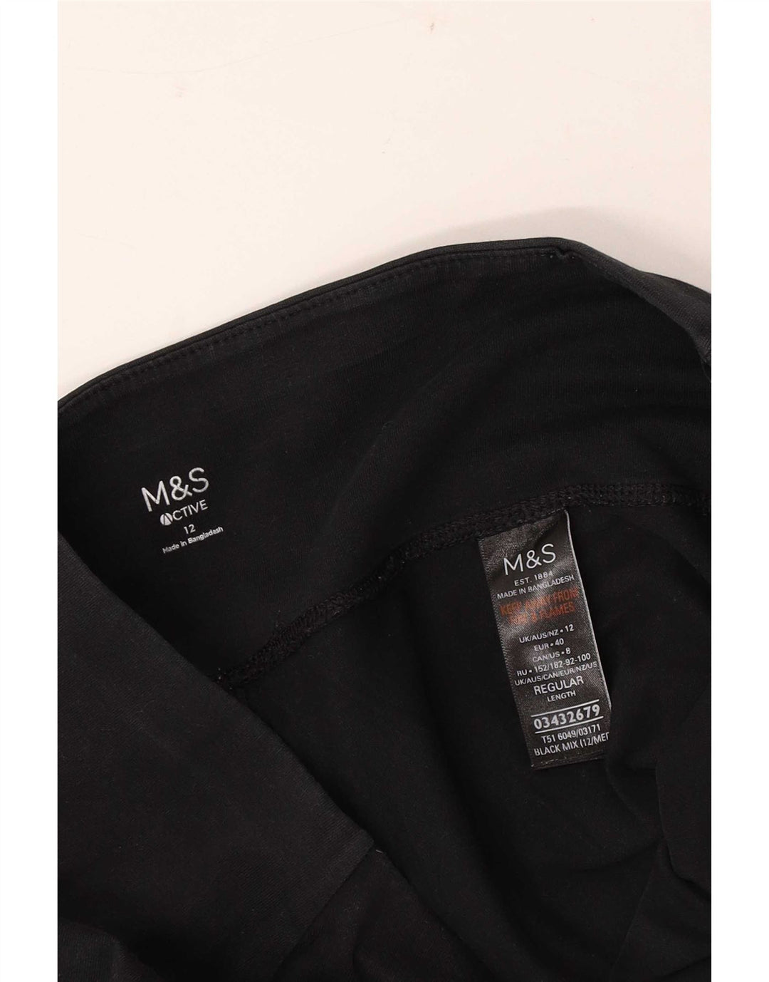 Marks & Spencer Pantalones de Chándal para Mujer UK 40 Mediano Algodón Negro