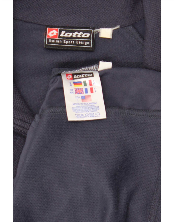 Lotto Chaqueta de chándal para hombre UK 40/42 Large Poliéster azul marino