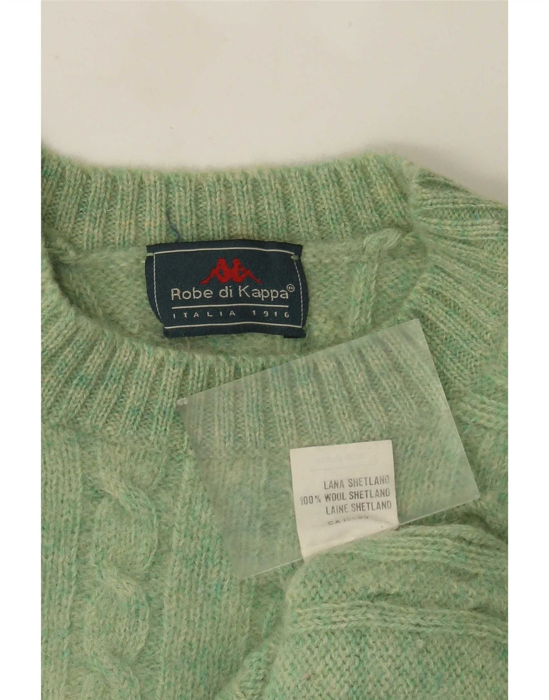Kappa Hombre Jersey De Cuello Redondo Jersey De Lana Verde Pequeño