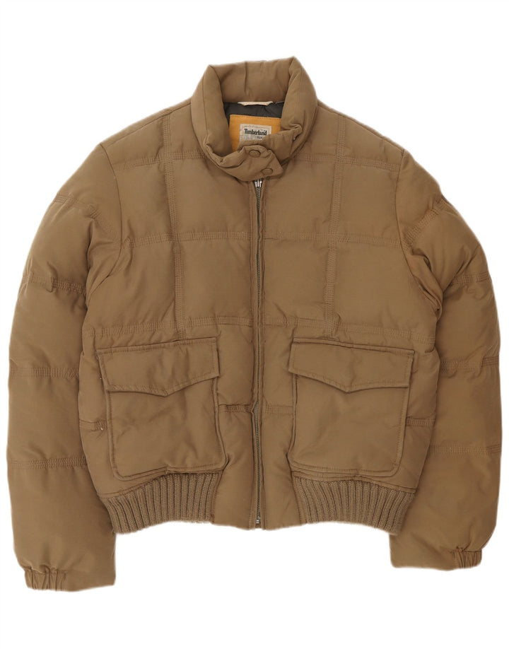 Timberland Chaqueta acolchada para mujer Reino Unido 12 Algodón marrón medio