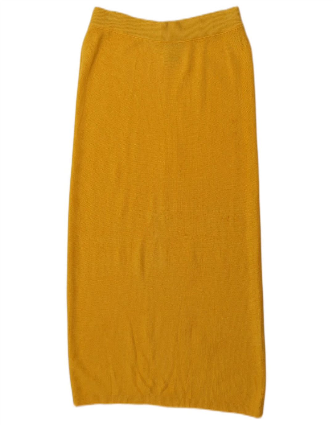 BENETTON Womens Knit Maxi Skirt Medium W28  Yellow Cotton