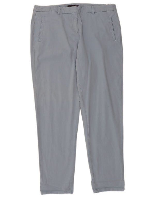 MARKS & SPENCER Pantalones chinos ajustados para mujer UK 40 Large W36 L30 Azul