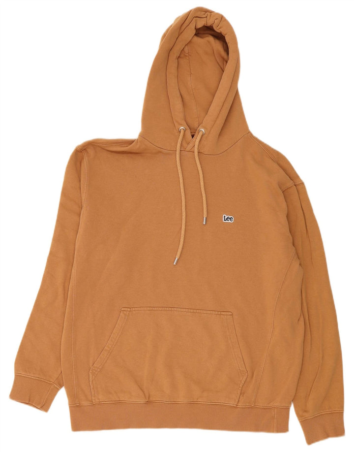 Lee - Jersey con capucha para hombre, ajuste regular, talla grande, algodón beige