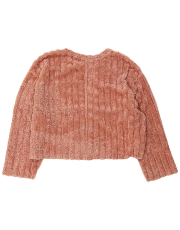 Zara Mujer Crop Sudadera Extragrande Jersey UK 46 Grande Poliéster Rosa