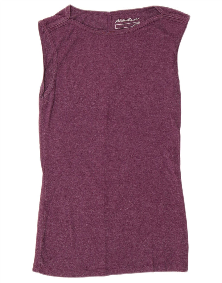 EDDIE BAUER Camiseta sin mangas para mujer UK 6 XS Algodón morado