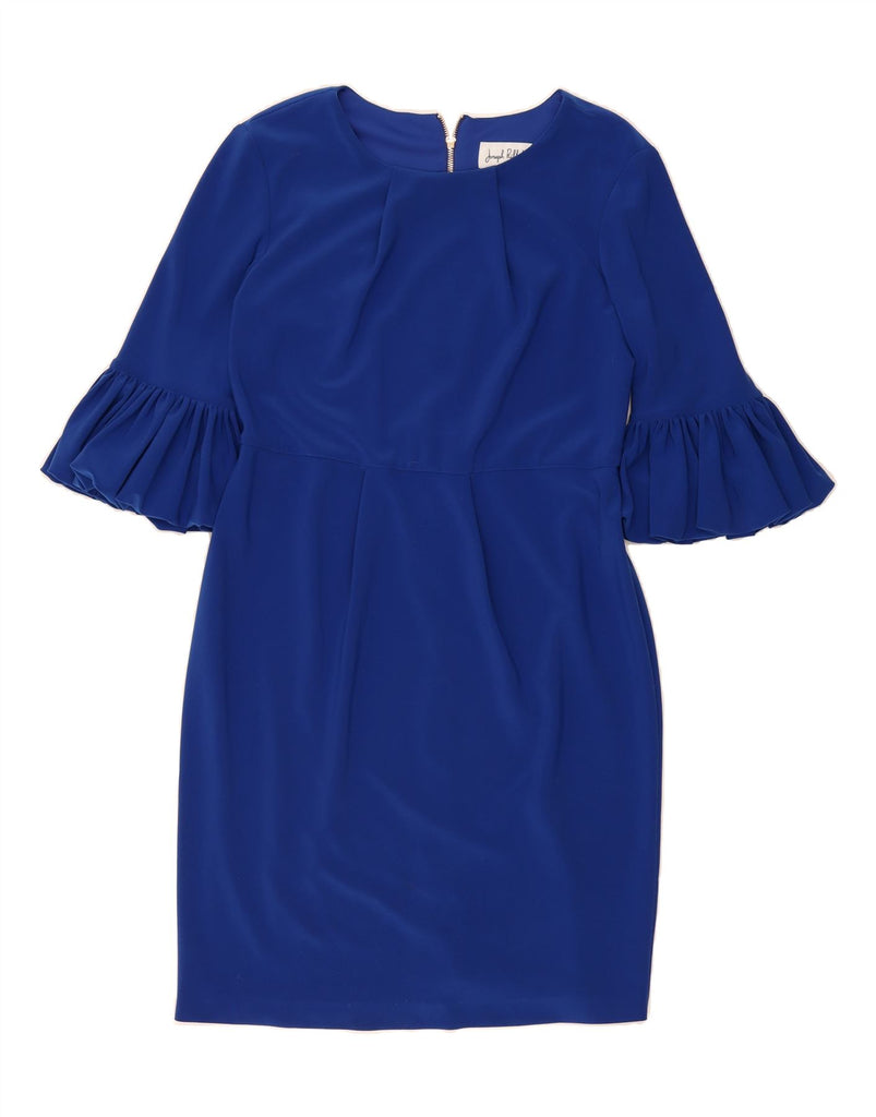 JOSEPH RIBKOFF Womens 3/4 Sleeve Sheath Dress UK 16 Large  Blue Vintage Joseph Ribkoff and Second-Hand Joseph Ribkoff from Messina Hembry 