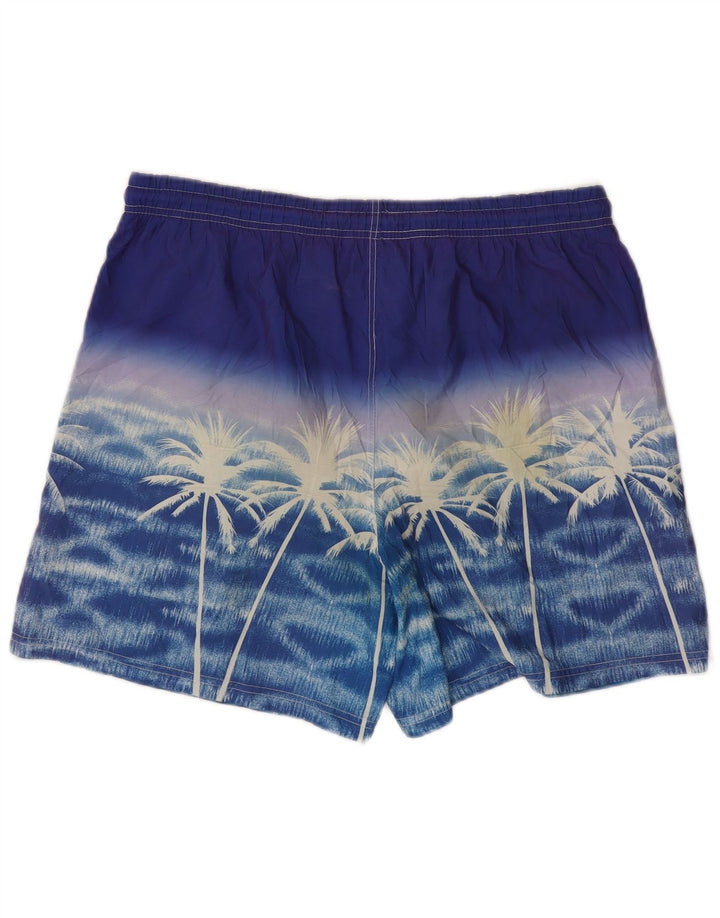 LOTTO Mens Abstract Pattern Swimming Shorts 2XL Blue Floral Polyester