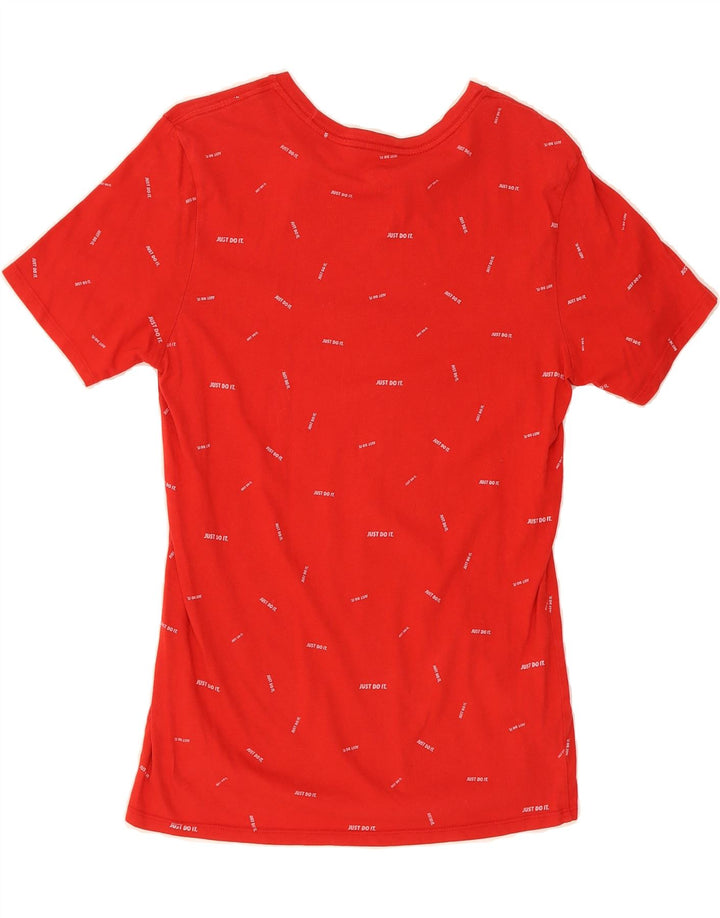 NIKE Mens Athletic Cut Graphic T-Shirt Top Medium Red Cotton Vintage Nike and Second-Hand Nike from Messina Hembry 