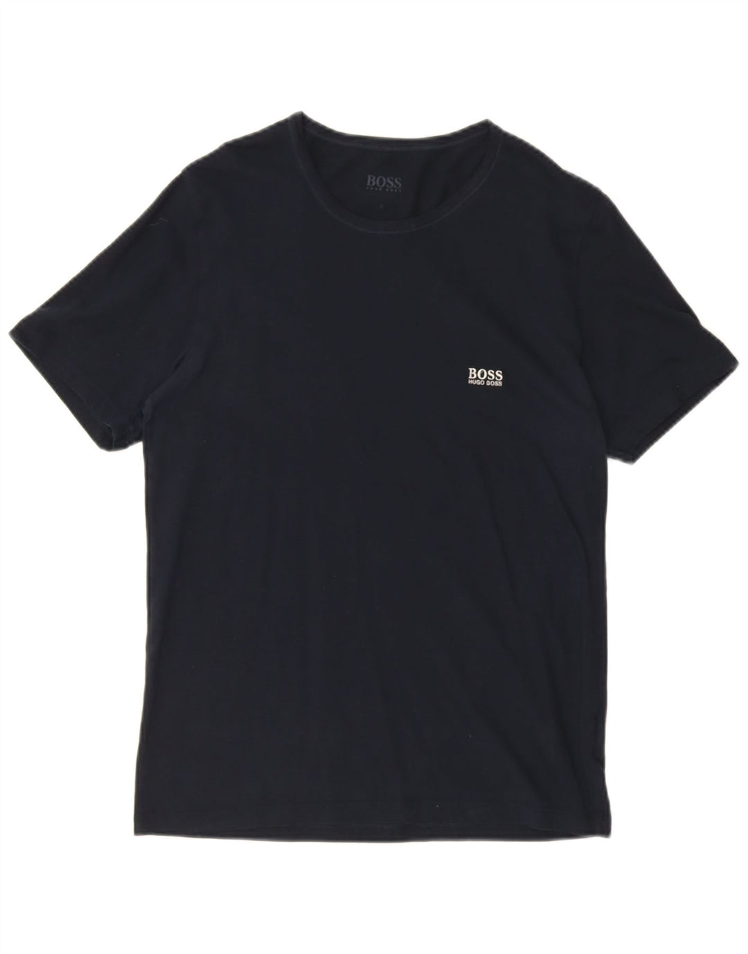 Hugo Boss Hombre Camiseta Top Grande Azul Marino Algodón
