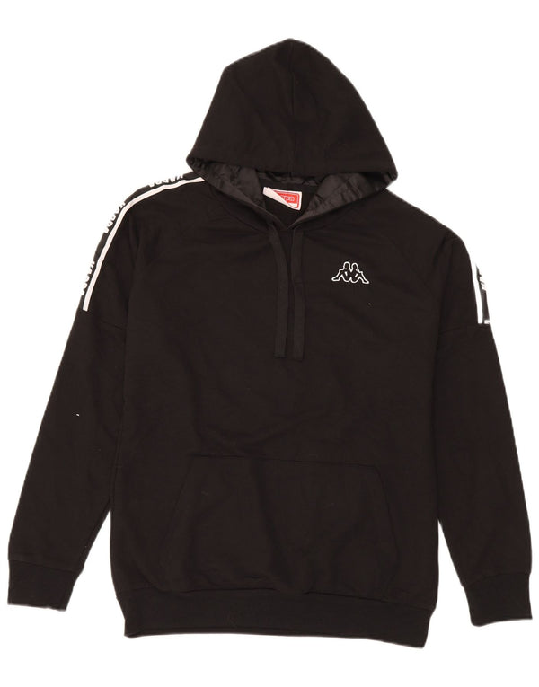 Kappa Sudadera con capucha gráfica para mujer UK 46 Grande Poliéster negro