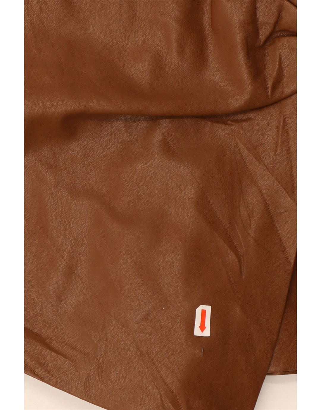 ZARA Mujer Shorts Polipiel XS W25 Marrón Poliéster