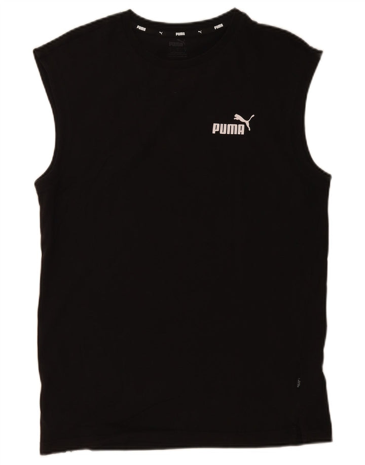 Puma Hombre Chaleco Top Pequeño Algodón Negro
