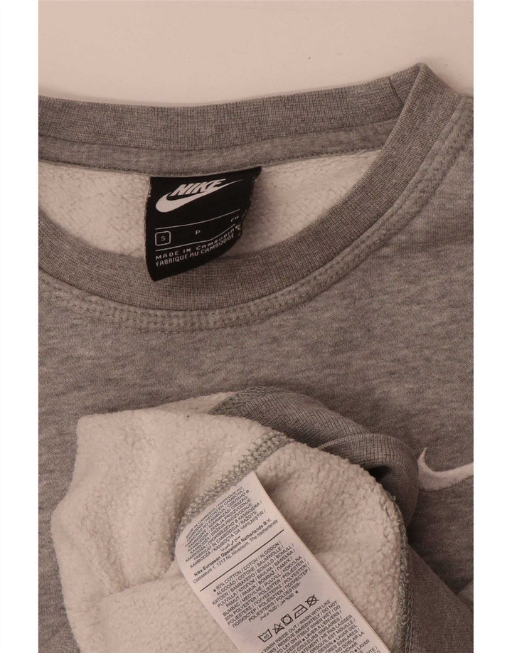 Nike - Sudadera tipo jersey para hombre, talla pequeña, algodón moteado gris