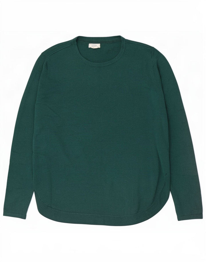 Suéter tipo jersey con cuello redondo para mujer de Fat Face UK 40 Poliéster verde medio