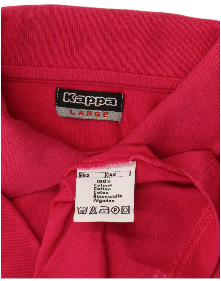 Polo Kappa Hombre Grande Rosa Algodón