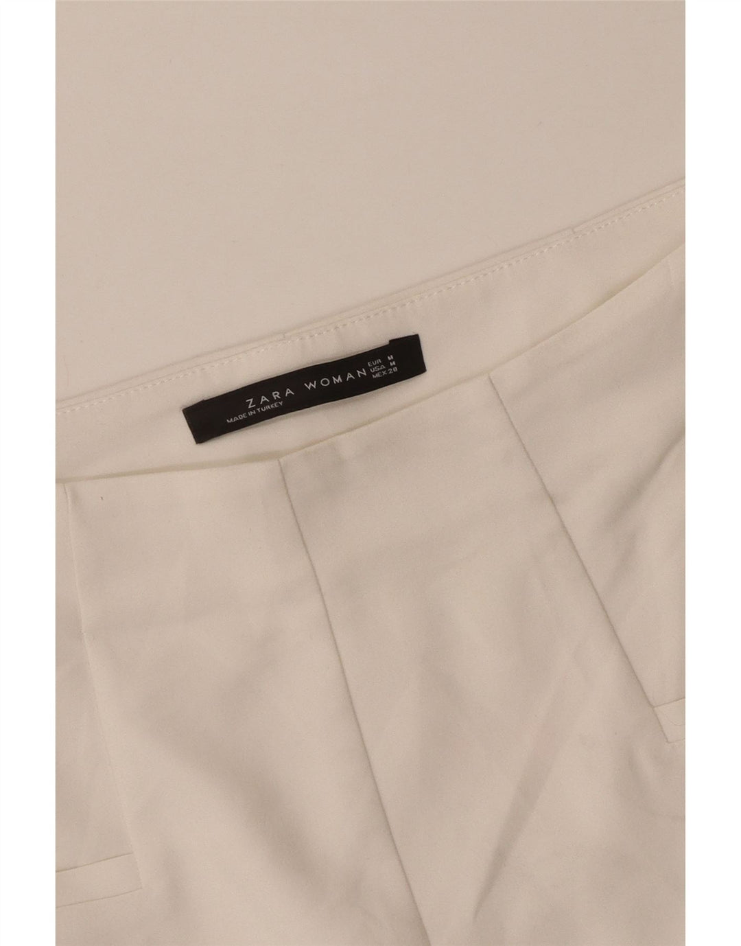 Zara Mujer Pantalones Cortos Casuales Medianos W28 Blanco