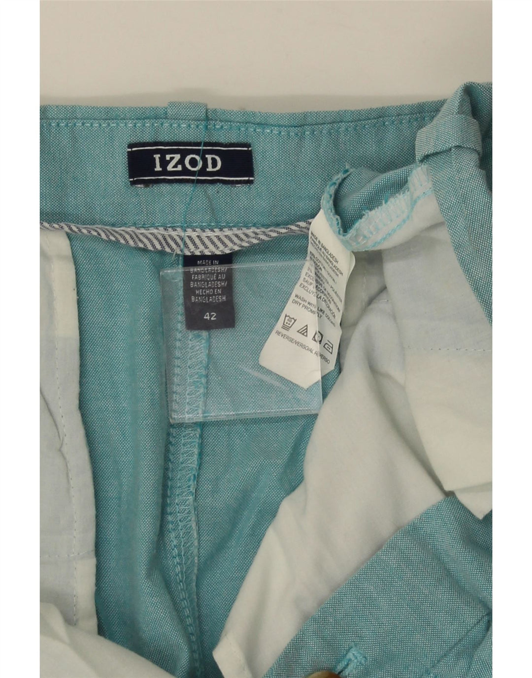IZOD Pantalones cortos chinos para hombre W42 2XL Algodón azul