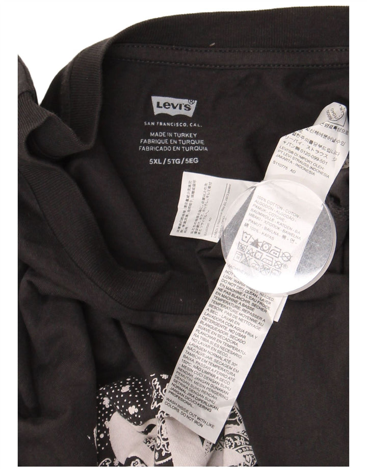 Levi's Camiseta gráfica para hombre Top 5XL Algodón negro