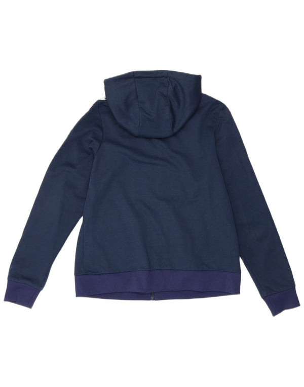 Ellesse Suéter con capucha y cremallera para mujer UK 40 Medium Azul marino Colorblock
