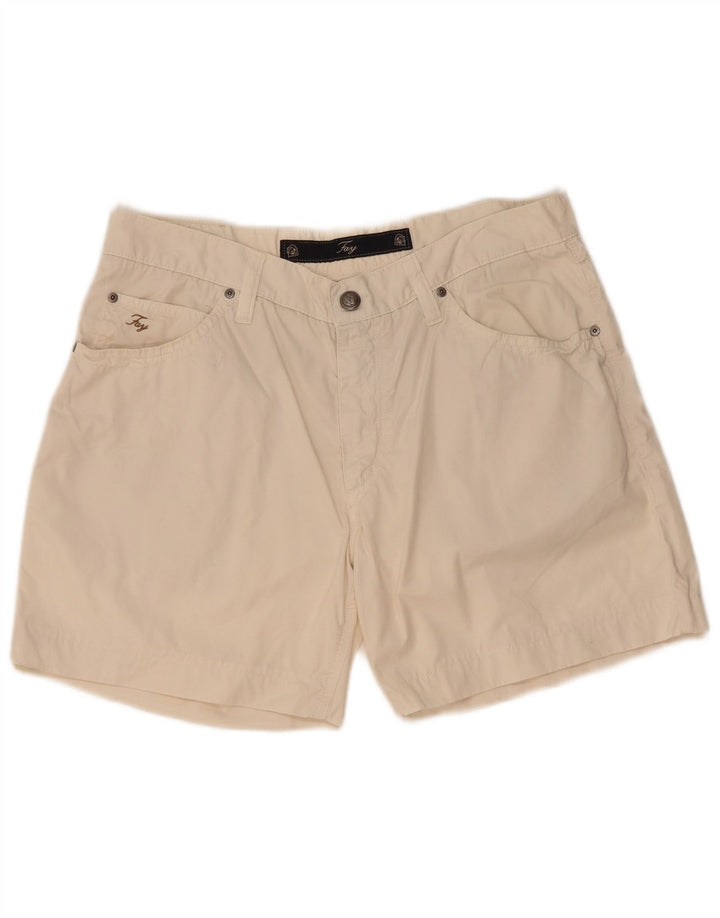Fay Pantalones Cortos Casuales para Hombre W38 XL Algodón Beige