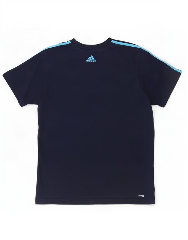 Adidas Mens Climalite Graphic Camiseta Top Grande Azul Marino Algodón