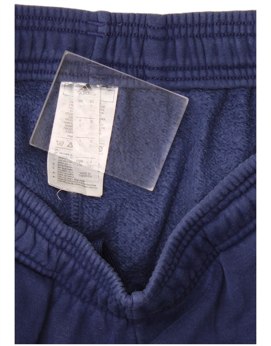 ADIDAS Hombre Chándal Pantalones Joggers Grande Azul Marino Algodón