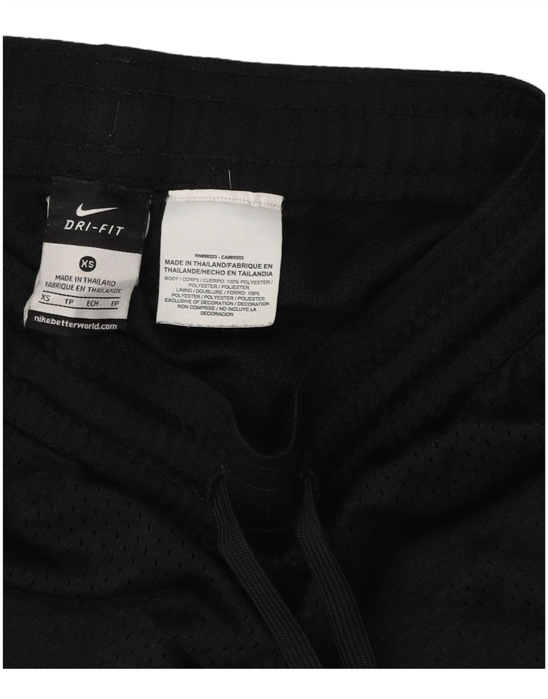 NIKE Pantalones cortos deportivos Dri Fit para mujer UK 6 XS Poliéster negro