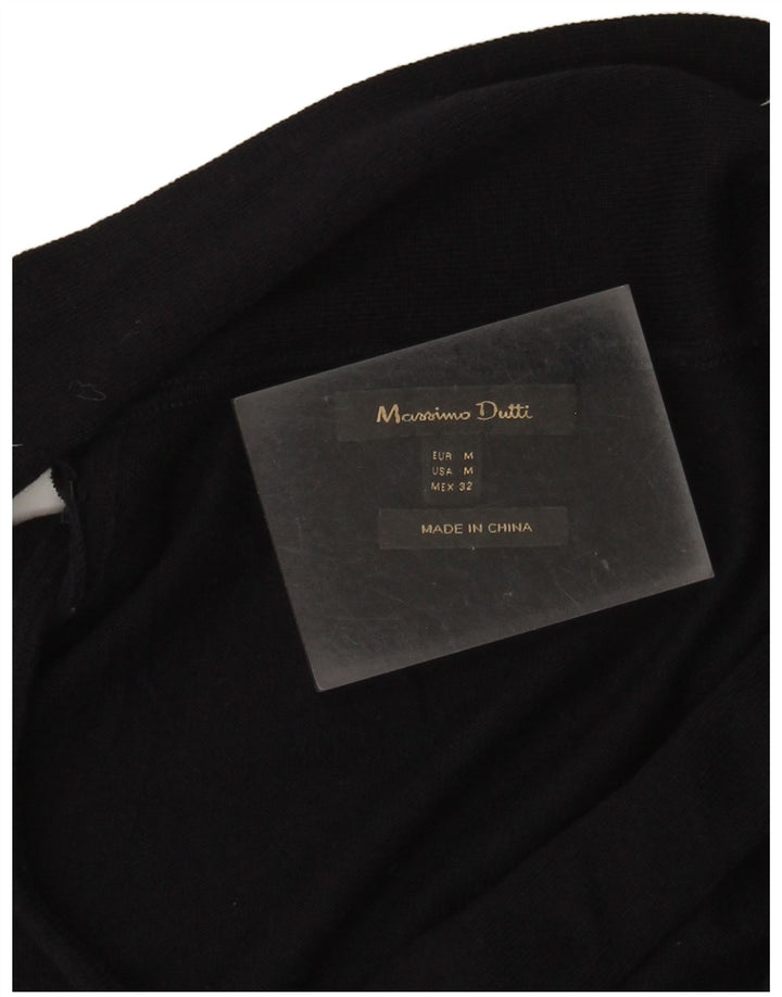 Massimo Dutti Jersey con Cuello Chal para Mujer UK 42 Medium Azul Marino