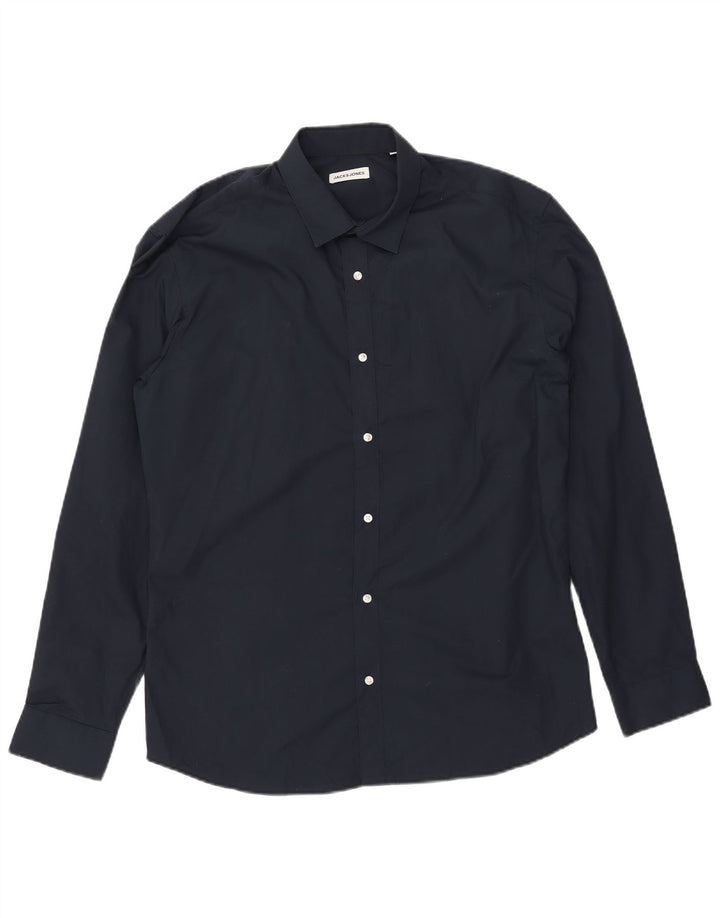 JACK & JONES Camisa Hombre XL Azul Marino Poliéster