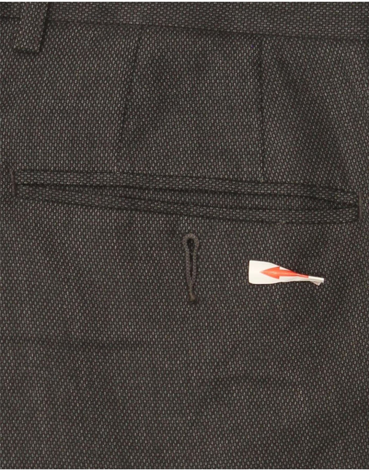 Marks & Spencer Pantalón de traje ajustado para hombre W32 L29 Poliéster gris