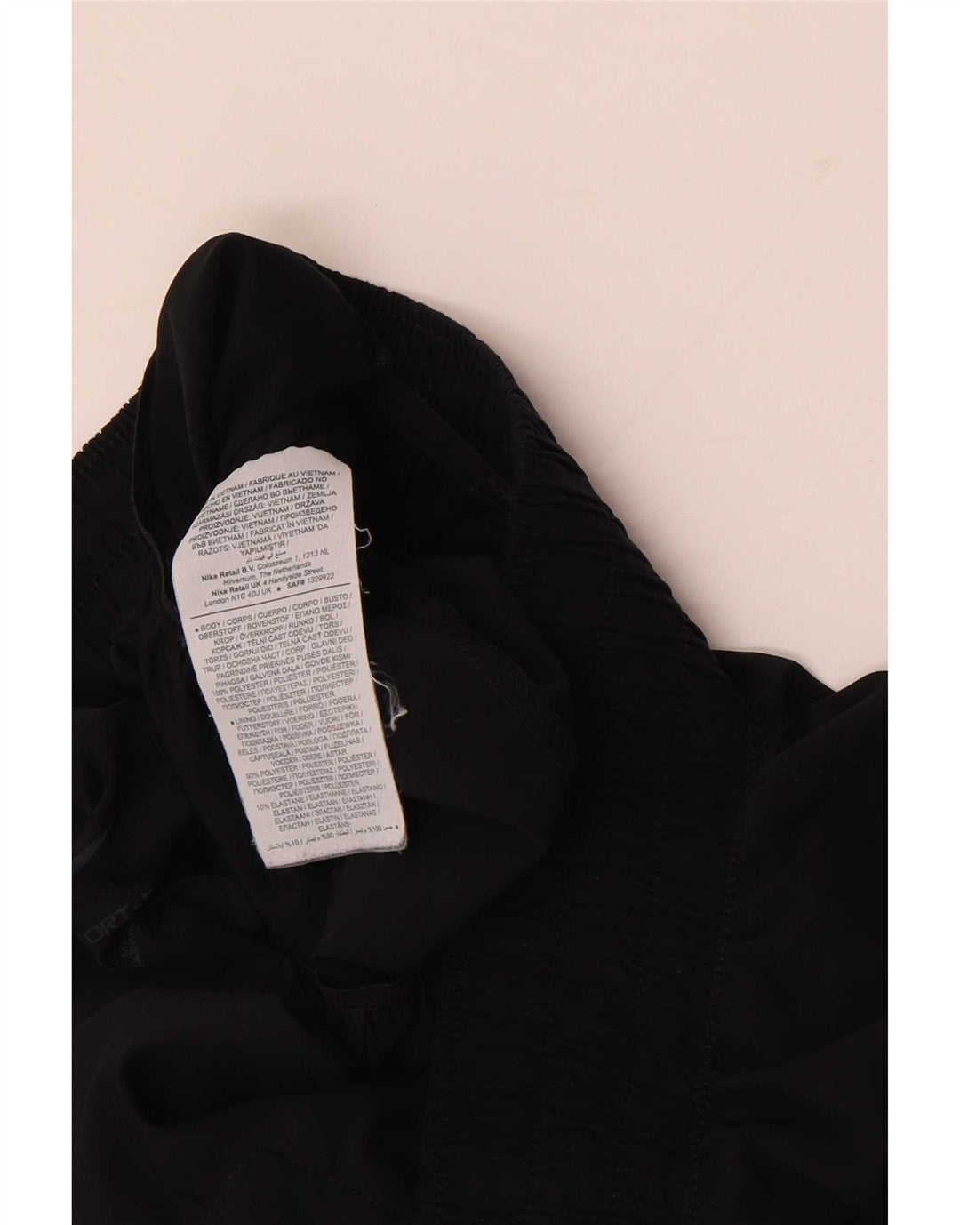 Nike Pantalones cortos deportivos gráficos para mujer UK 10 Small Poliéster negro