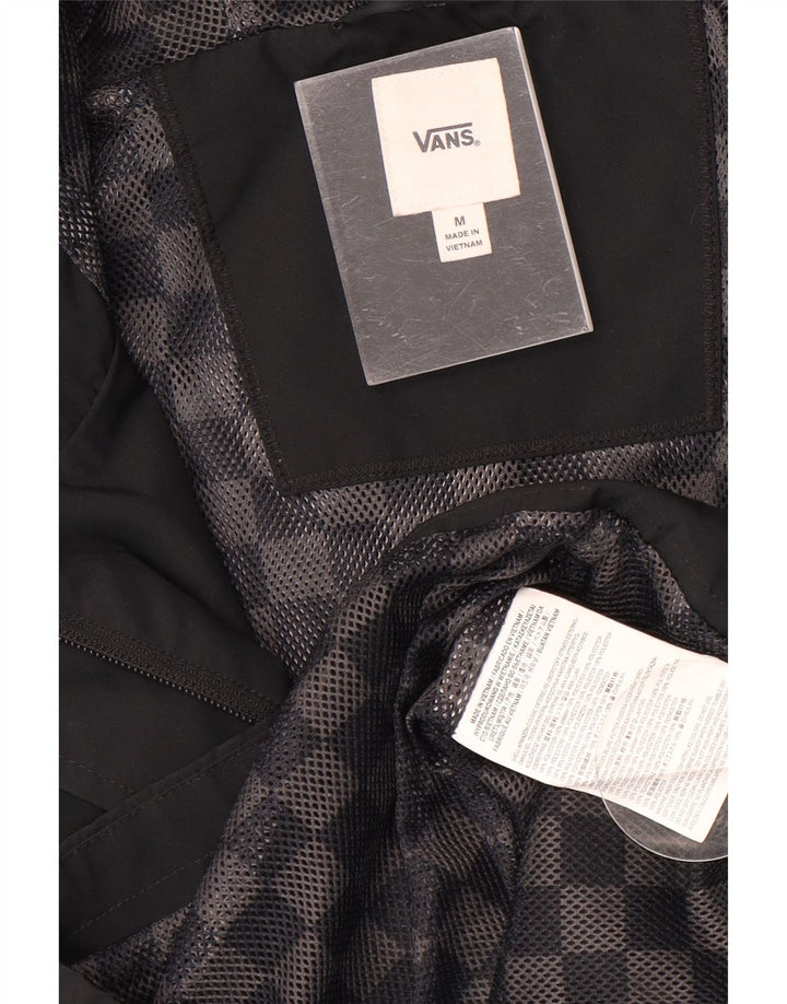 Vans Chubasquero con capucha para mujer UK 44 Mediano Negro Poliéster