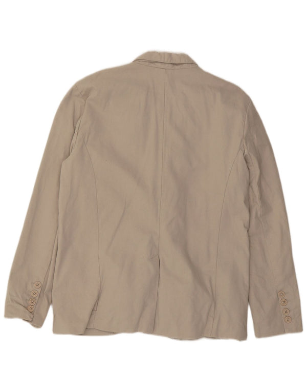 French Connection Chaqueta tipo blazer de 2 botones para hombre UK 42 XL Algodón beige