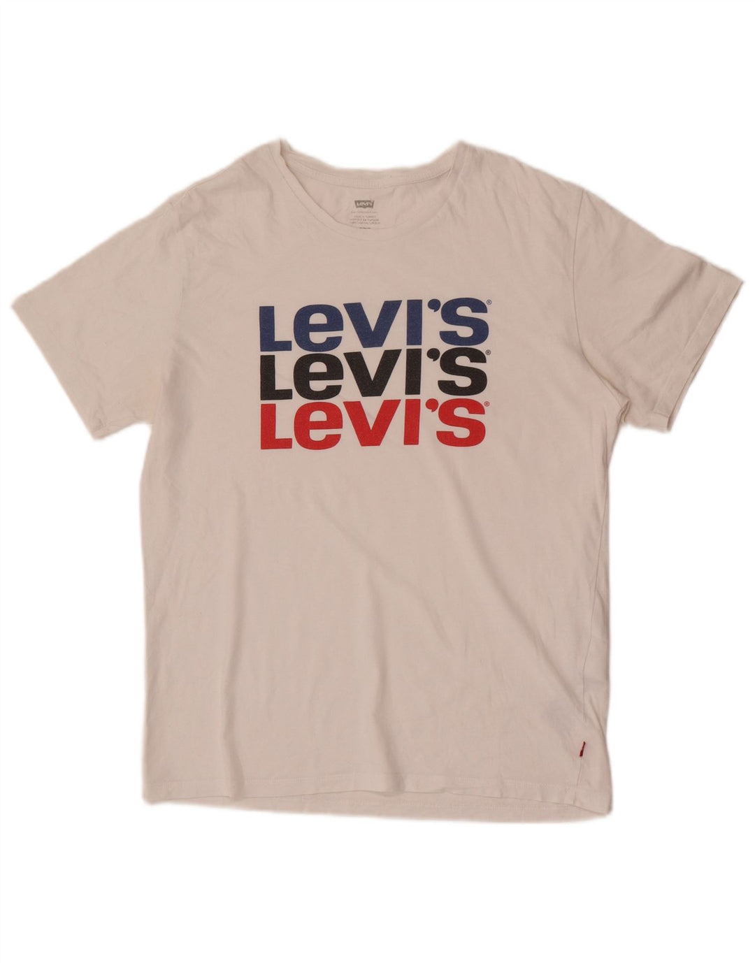 LEVI'S Camiseta gráfica para hombre Top Medium White Cotton