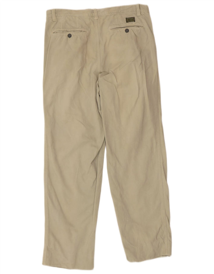 Dallas - Pantalones informales con pinzas para hombre W34 L29 Algodón verde