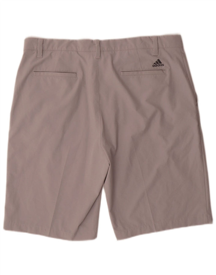 ADIDAS Pantalones cortos chinos para hombre W36 Poliéster gris grande