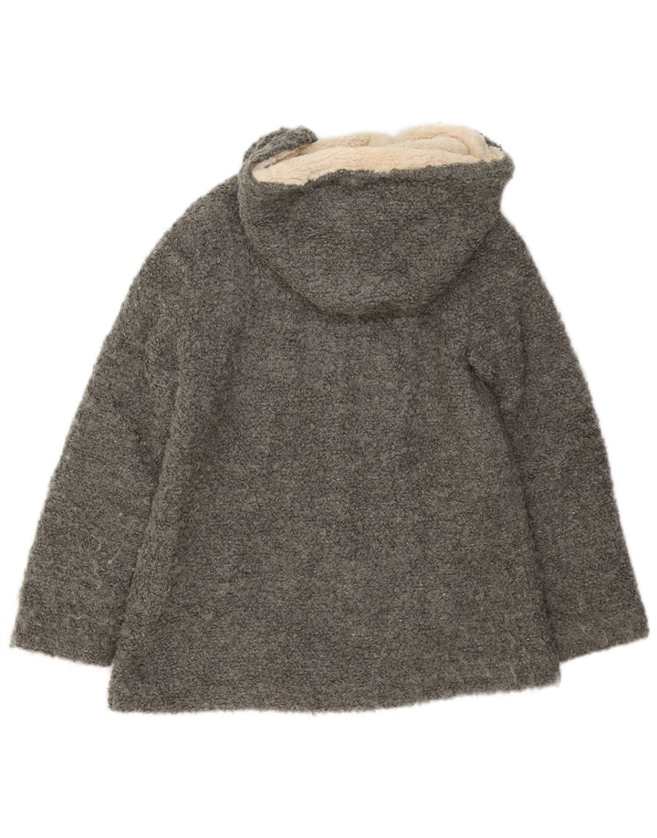 Zara Mujer Cazadora Bomber Extragrande Con Capucha UK 6 XS Poliéster Gris