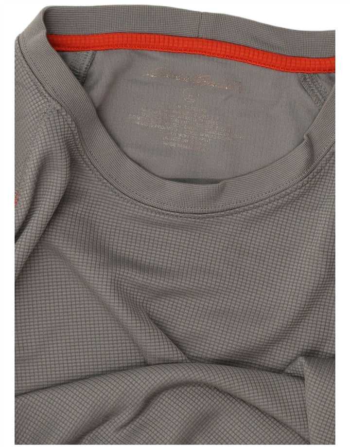 EDDIE BAUER Camiseta para hombre Top Large Gris Colorblock Poliéster