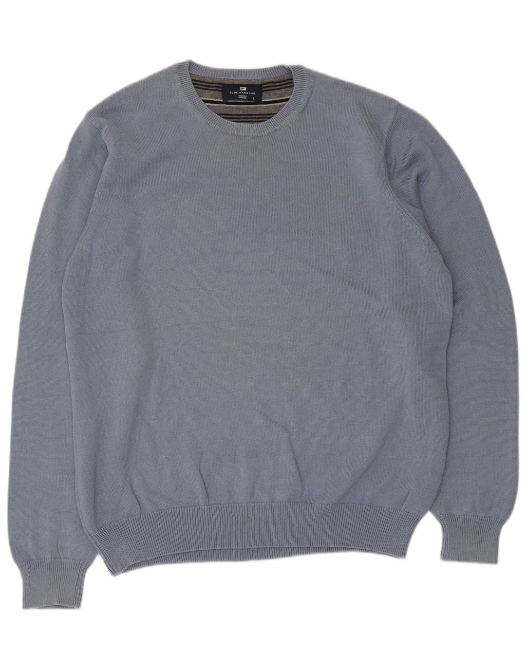 Marks & Spencer - Jersey de cuello redondo para hombre, color azul, talla grande, algodón