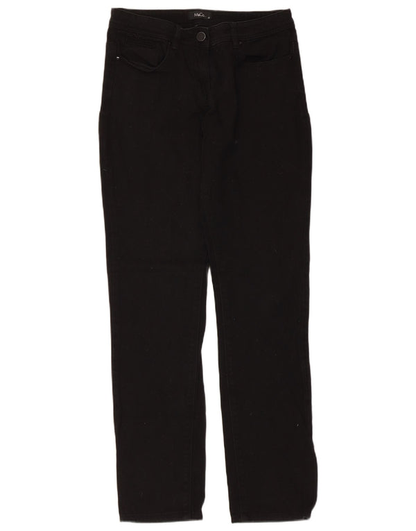 M&Co Pantalones casuales ajustados para mujer UK 10 Small W30 L29 Algodón negro