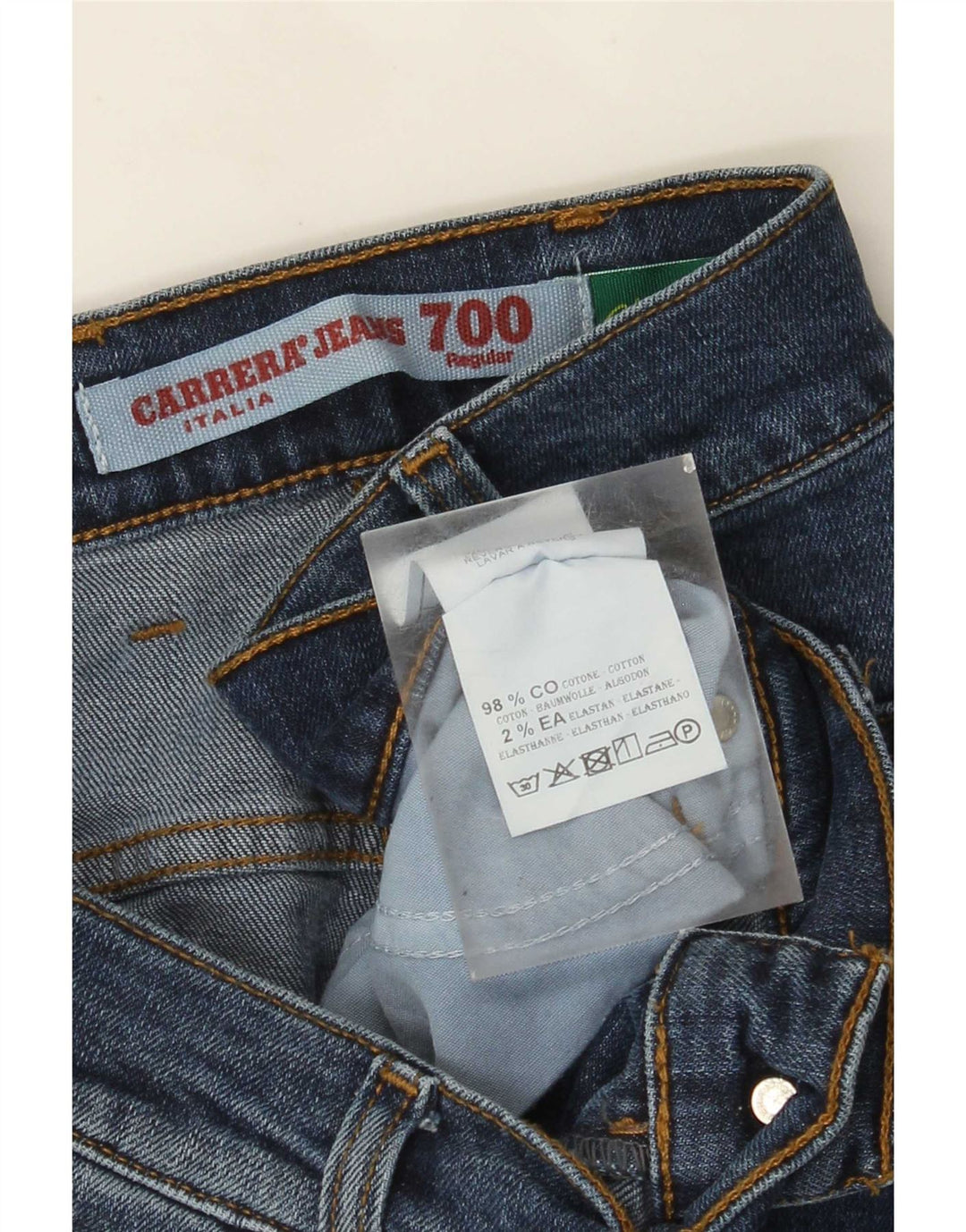 Carrera Hombre 700 Vaqueros Rectos Regulares W36 L34 Algodón Azul