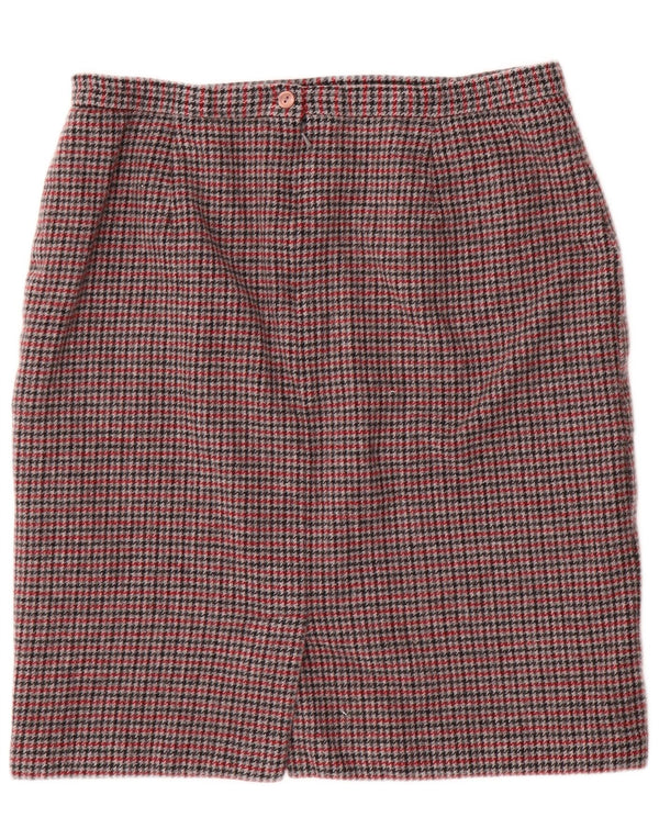 Falda lápiz para mujer Eastex UK 20 2XL W34 Lana de pata de gallo multicolor