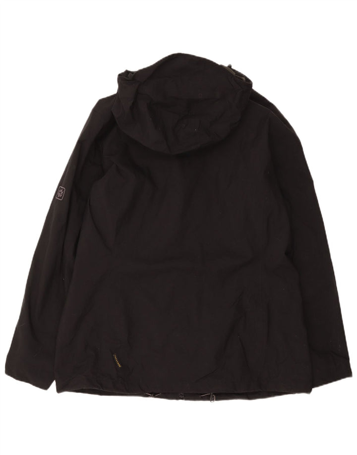 JACK WOLFSKIN Chubasquero con Capucha Mujer ES 18/20 XL Negro Poliamida