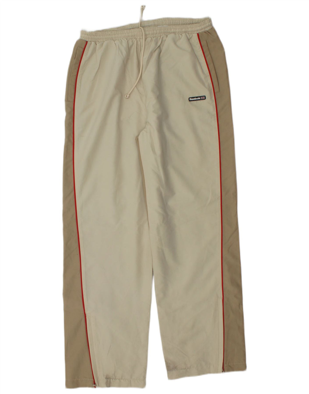 REEBOK Pantalones de chándal para mujer UK 44 Large Beige Colorblock Poliéster