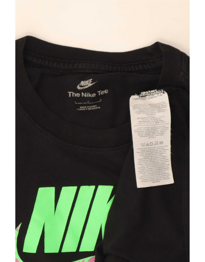 Nike - Camiseta gráfica para hombre, talla grande, algodón negro