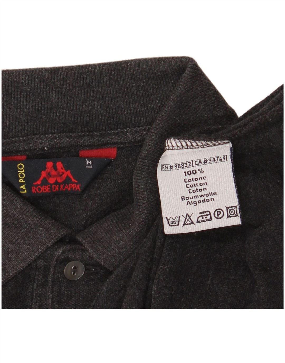 KAPPA Polo Hombre Algodón Gris Medio