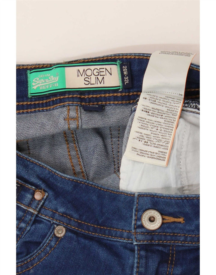 Vaqueros Superdry Imogen Slim W26 L32 Algodón Azul Mujer