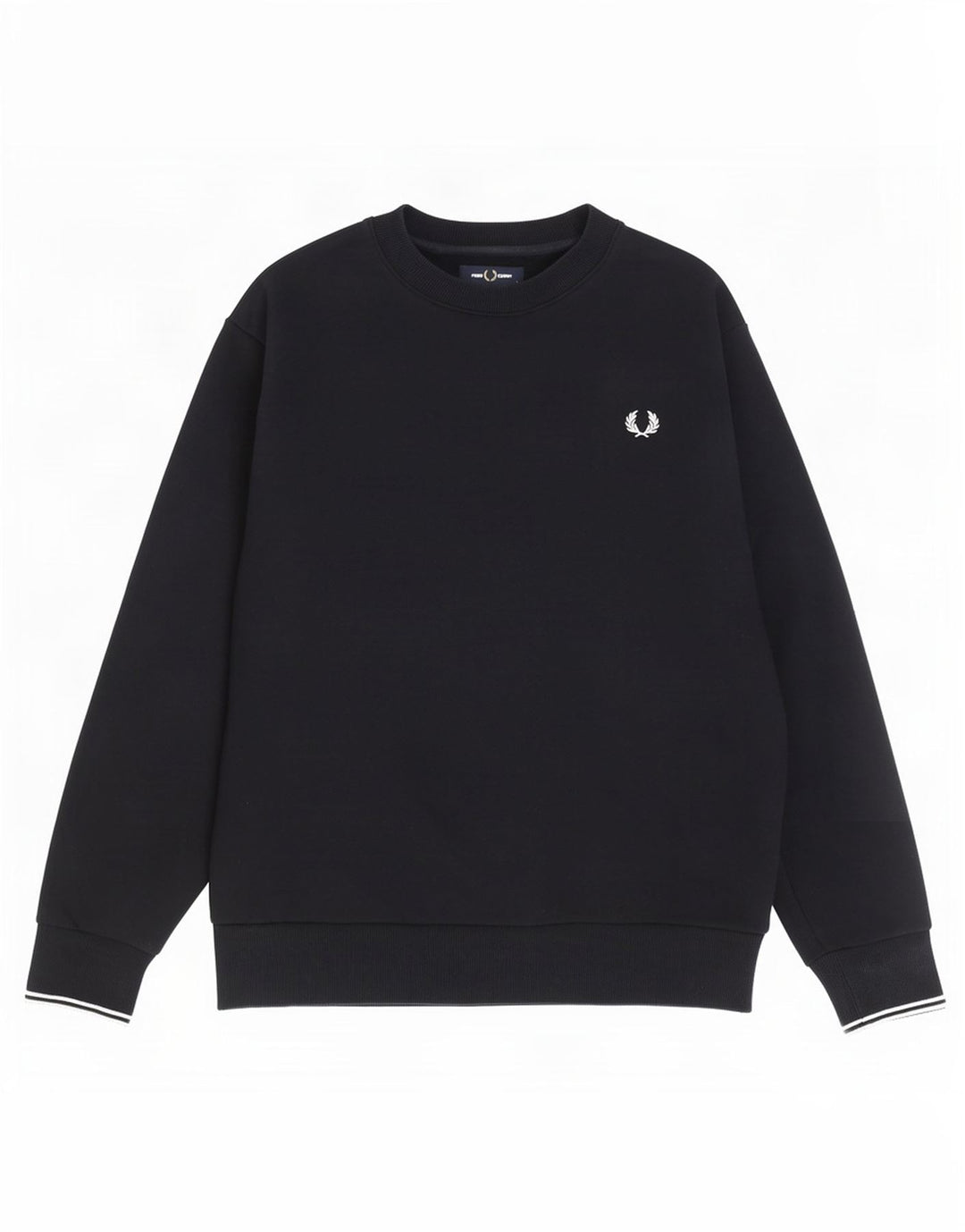 Fred Perry Hombre Sudadera Jumper Grande Azul Marino Algodón
