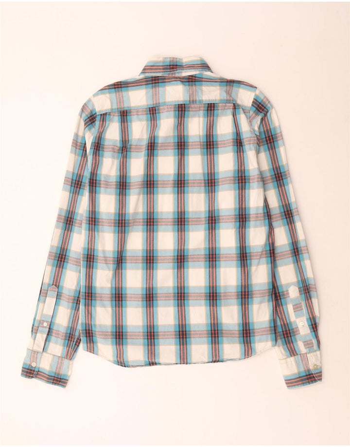 Camisa Hollister Hombre XL Algodón A Cuadros Azul